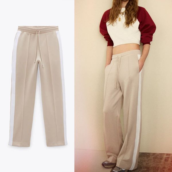 leggings za retro stripe sport women adjustable elastic drawstring waist casual trousers woman fashion side pockets soft pants, Black
leggings za retro stripe sport women adjustable elastic drawstring waist casual trousers woman fashion side pockets soft pants, Black