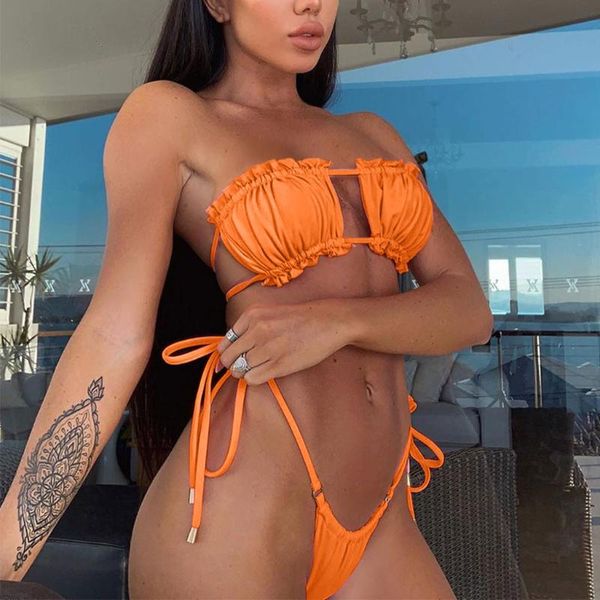 women's swimwear solid color summer women swimsuit swimming suit for bikini string beachwear womens bathing suits, White;black
women's swimwear solid color summer women swimsuit swimming suit for bikini string beachwear womens bathing suits, White;black