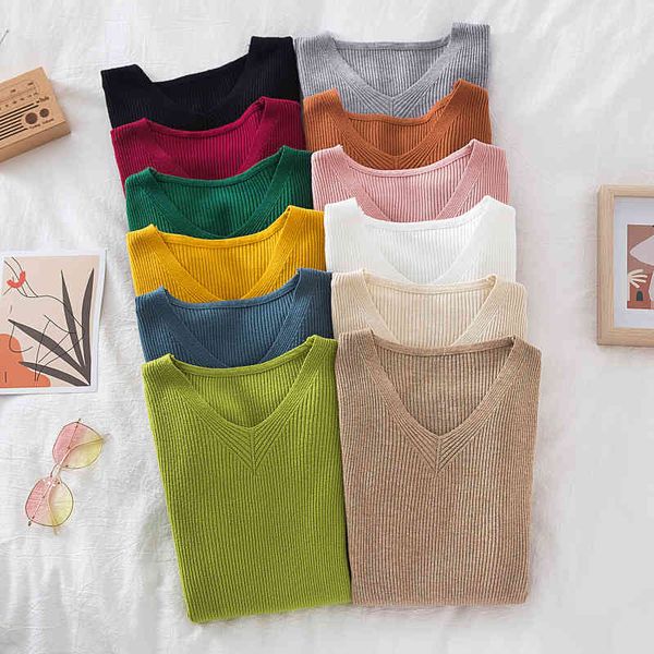 women's sweaters autumn winter v-neck sweater women slim solid wild knit v neck sweater women long-sleeved pullovers knitted al7i, White;black
women's sweaters autumn winter v-neck sweater women slim solid wild knit v neck sweater women long-sleeved pullovers knitted al7i, White;black