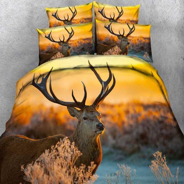duvet cover and pillowcase animal print king size bedding set luxury home textiles scenery deer bedclothes 3pcs/set sets
duvet cover and pillowcase animal print king size bedding set luxury home textiles scenery deer bedclothes 3pcs/set sets