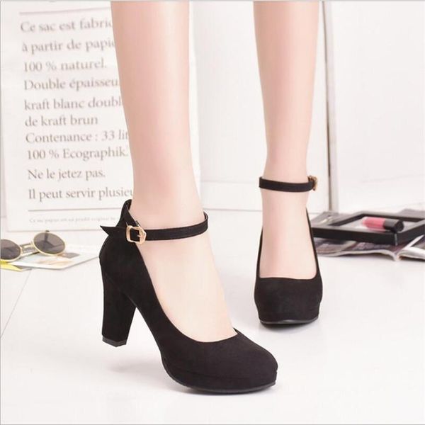 dress shoes high heels women pumps platform suede ankle strap thick heeled ladies comfortable working, Black
dress shoes high heels women pumps platform suede ankle strap thick heeled ladies comfortable working, Black