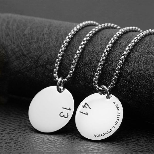 fashion stainless steel pendant 1314 series men and women couple retro round brand necklace necklaces, Silver
fashion stainless steel pendant 1314 series men and women couple retro round brand necklace necklaces, Silver