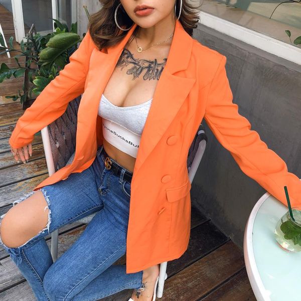 women's suits & blazers orange streetwear outfits windbreak 2021 long sleeve slim blazer dress autumn winter women fashion pure, White;black
women's suits & blazers orange streetwear outfits windbreak 2021 long sleeve slim blazer dress autumn winter women fashion pure, White;black