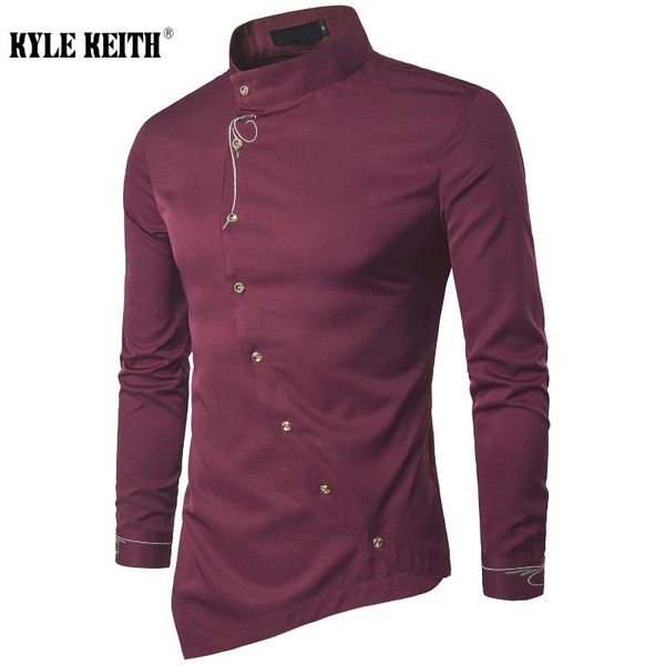 men's casual shirts spring men personality oblique button irregular sigle breasted male long sleeve chemise homme slim fit shirt, White;black
men's casual shirts spring men personality oblique button irregular sigle breasted male long sleeve chemise homme slim fit shirt, White;black