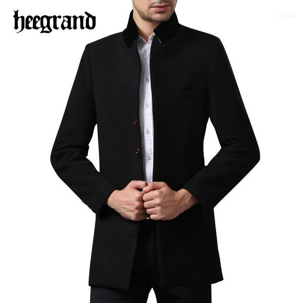 men's wool & blends hee grand 2021 men winter business fashion patchwork mandarin collar cashmere trench coats mwn2291, Black
men's wool & blends hee grand 2021 men winter business fashion patchwork mandarin collar cashmere trench coats mwn2291, Black