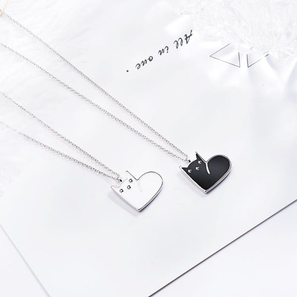 pendant necklaces yh-zl 925 sterling silver simple black/white cat necklace link chain pet lucky jewelry for women
pendant necklaces yh-zl 925 sterling silver simple black/white cat necklace link chain pet lucky jewelry for women