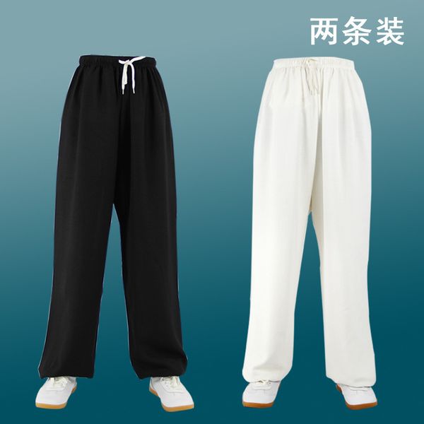 two pairs of taiji pants cotton linen summer breathable exercise pants loose lantern pants men's and women's taijiquan morning exe, Gray;blue
two pairs of taiji pants cotton linen summer breathable exercise pants loose lantern pants men's and women's taijiquan morning exe, Gray;blue