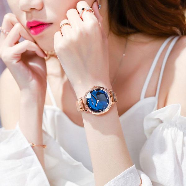 wristwatches luxury rose gold blue women's watch stainless steel magnetic buckle gem flower glass quartz clock eloj mujer gift zegarek, Slivery;brown
wristwatches luxury rose gold blue women's watch stainless steel magnetic buckle gem flower glass quartz clock eloj mujer gift zegarek, Slivery;brown