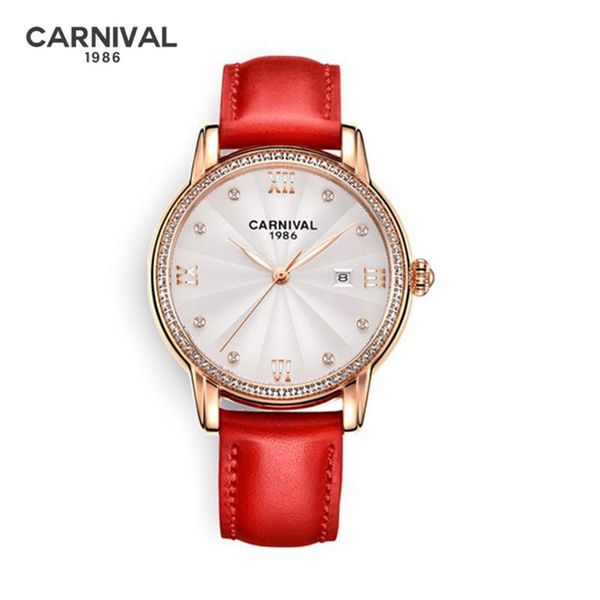 wristwatches carnival womens mechanical watches ladies fashion waterproof rose gold automatic wrist watch clock 202, Slivery;brown
wristwatches carnival womens mechanical watches ladies fashion waterproof rose gold automatic wrist watch clock 202, Slivery;brown