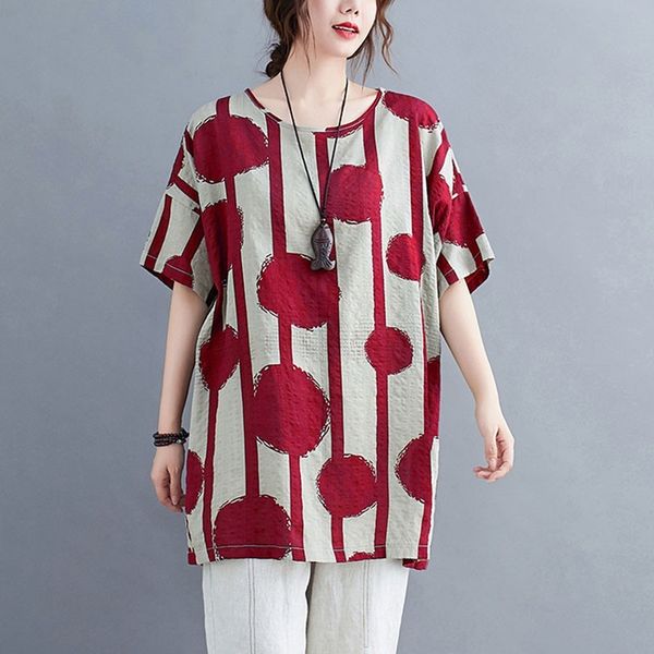 oversized women cotton linen casual t-shirts new arrival summer simple style vintage print loose female tees s3067 210412, White
oversized women cotton linen casual t-shirts new arrival summer simple style vintage print loose female tees s3067 210412, White