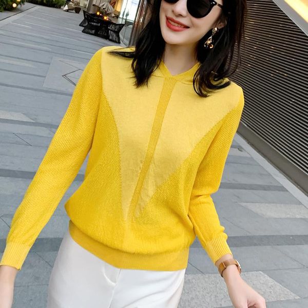 women's sweaters hooded sweater girl 2021 autumn/winter lazy casual hoodie garb solid color knitwear, White;black
women's sweaters hooded sweater girl 2021 autumn/winter lazy casual hoodie garb solid color knitwear, White;black