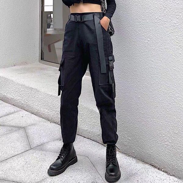 women's pants & capris elastic high waist loose streetwear big pockets cargo women baggy tactical trouser hip hop joggers sweatpants, Black;white
women's pants & capris elastic high waist loose streetwear big pockets cargo women baggy tactical trouser hip hop joggers sweatpants, Black;white