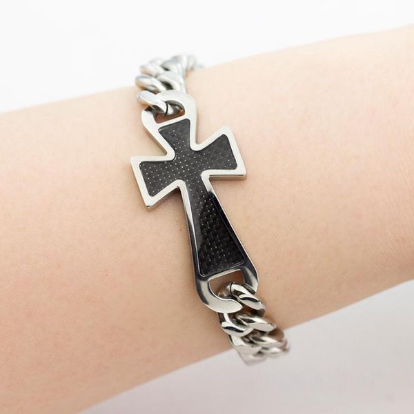 link, chain stainless steel men bracelets black jesus cross charm pulseras mujer curb cuban link for women titanium jewelry
link, chain stainless steel men bracelets black jesus cross charm pulseras mujer curb cuban link for women titanium jewelry