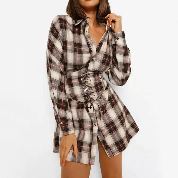casual dresses women drop shoulder check mini shirt dress with belted waist, Black;gray
casual dresses women drop shoulder check mini shirt dress with belted waist, Black;gray