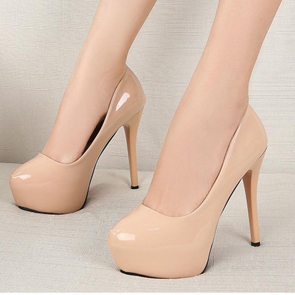 dress shoes party wedding women high heels female platform, Black