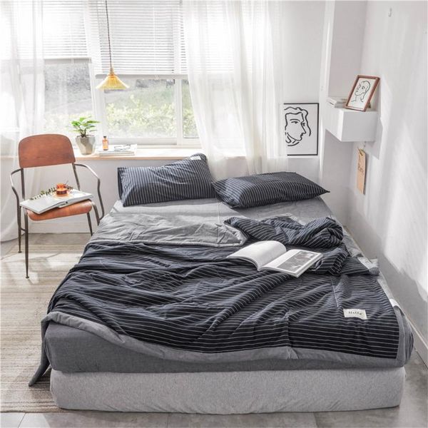 comforters & sets stripe black summer quilt cotton air conditioner quilts washable blanket bedspread nordic style comforter duvet for adult
comforters & sets stripe black summer quilt cotton air conditioner quilts washable blanket bedspread nordic style comforter duvet for adult
