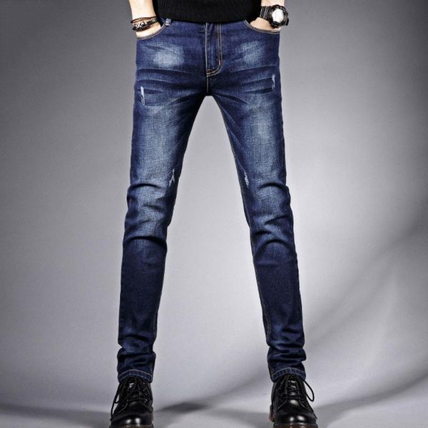 men jeans street pants student trendy brand slim casual stretch straight classic men's, Blue
men jeans street pants student trendy brand slim casual stretch straight classic men's, Blue
