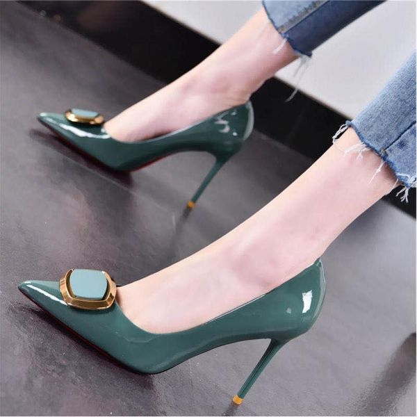 dress shoes summer fashion pointed wild high heels, Black