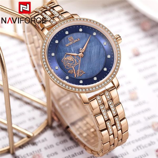 wristwatches naviforce women watch rhinestone quartz lady waterproof wristwatch rose gold stainless steel female clock 5017, Slivery;brown
wristwatches naviforce women watch rhinestone quartz lady waterproof wristwatch rose gold stainless steel female clock 5017, Slivery;brown