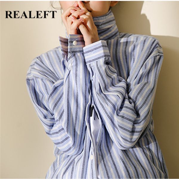 autumn striped women's shirts blouses student button long sleeve female casual loose korean style 210428, White
autumn striped women's shirts blouses student button long sleeve female casual loose korean style 210428, White