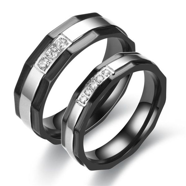 wedding rings lover's ring black irregular inlay cubic zirconia stainless steel for women couple jeweley anniversary gift, Slivery;golden
wedding rings lover's ring black irregular inlay cubic zirconia stainless steel for women couple jeweley anniversary gift, Slivery;golden