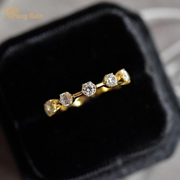 cluster rings wong rain 925 sterling silver created moissanite gemstone wedding band simple personality couple fine jewelry wholesale, Golden;silver
cluster rings wong rain 925 sterling silver created moissanite gemstone wedding band simple personality couple fine jewelry wholesale, Golden;silver