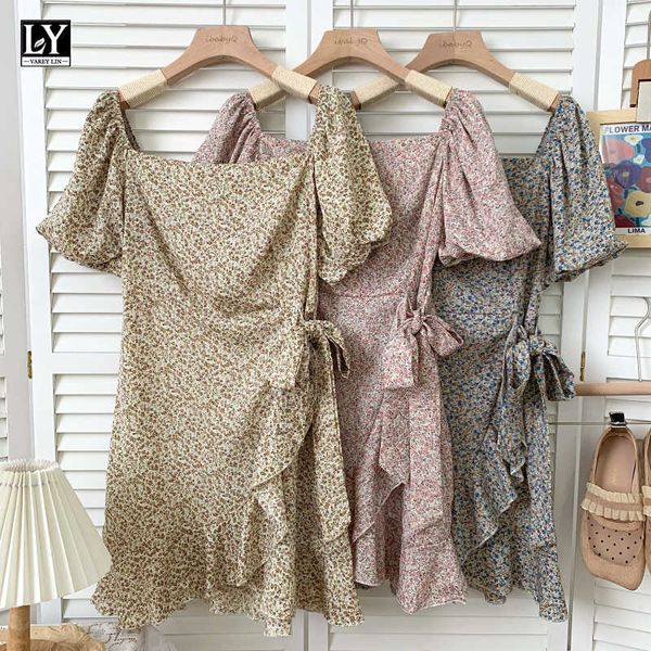 ly varey lin summer women casual floral square collar high waist dresses sweet irregular ruffle bandage a-line 210526, Black;gray
ly varey lin summer women casual floral square collar high waist dresses sweet irregular ruffle bandage a-line 210526, Black;gray
