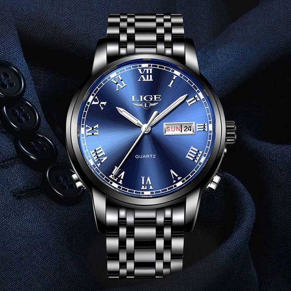 lige fashion men's watches sport steel clock military male luxury gift quartz wristwatch relogio masculino 210527, Slivery;brown
lige fashion men's watches sport steel clock military male luxury gift quartz wristwatch relogio masculino 210527, Slivery;brown