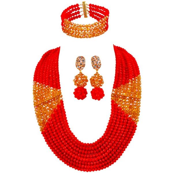 earrings & necklace opaque red champagne gold ab african beads jewelry set crystal beaded nigerian wedding sets 8lbjz06, Silver
earrings & necklace opaque red champagne gold ab african beads jewelry set crystal beaded nigerian wedding sets 8lbjz06, Silver