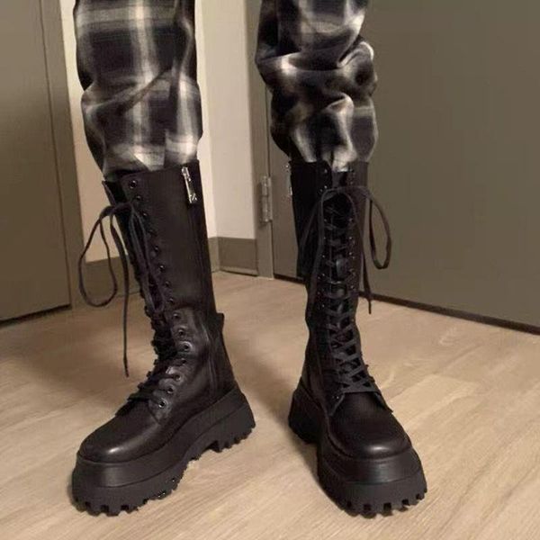 boots 2021 women's winter combat women black motorcycle thick riding lace-up mid booties height increasing shoes
boots 2021 women's winter combat women black motorcycle thick riding lace-up mid booties height increasing shoes