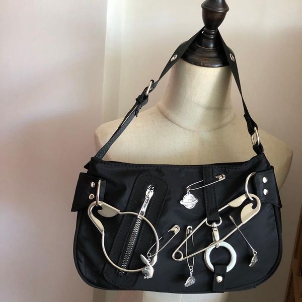 evening bags 2021 metal motorcycle style woman bag black nylon baguette harajuku gothic shoulder with chain ladies handbag purses
evening bags 2021 metal motorcycle style woman bag black nylon baguette harajuku gothic shoulder with chain ladies handbag purses