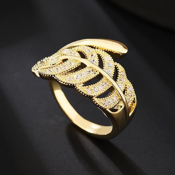 wedding rings luxury gold color leaves zircon for woman 2021 vintage open ring party adjustable fashion elegant jewelry gifts, Slivery;golden
wedding rings luxury gold color leaves zircon for woman 2021 vintage open ring party adjustable fashion elegant jewelry gifts, Slivery;golden
