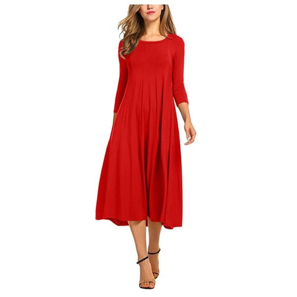 casual dresses women red dress o neck long sleeve mid-calf a-line folds swing autumn ladies midi fall vestido longo, Black;gray
casual dresses women red dress o neck long sleeve mid-calf a-line folds swing autumn ladies midi fall vestido longo, Black;gray