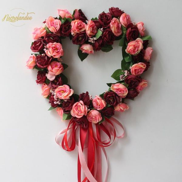 decorative flowers & wreaths nicrolandee fake silk rose artificial hanging wedding road wreath heart style festival supplies ornament for ho
decorative flowers & wreaths nicrolandee fake silk rose artificial hanging wedding road wreath heart style festival supplies ornament for ho