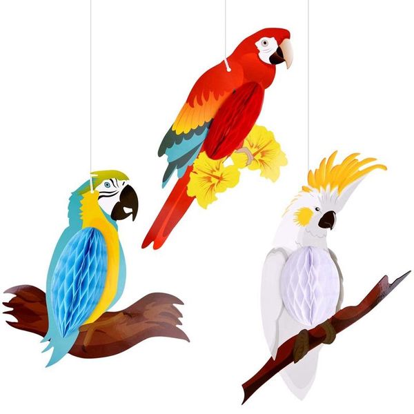 party decoration 6 pieces tropical birds honeycomb parrot hawaiian summer beach tiki bar luau home classroom hanging decorations
party decoration 6 pieces tropical birds honeycomb parrot hawaiian summer beach tiki bar luau home classroom hanging decorations
