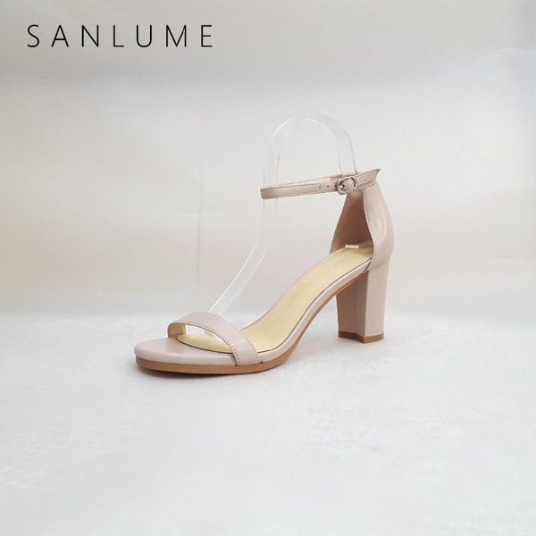 summer sheepskin sandals women pumps ladies genuine leather shoes woman sandal ankle strap peep toe thick heels, Black
summer sheepskin sandals women pumps ladies genuine leather shoes woman sandal ankle strap peep toe thick heels, Black