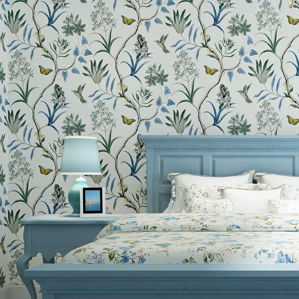modern pastoral big flower wallpaper living room bedroom tv table blue white butterfly flowers and birds non-woven fabric wallpapers
modern pastoral big flower wallpaper living room bedroom tv table blue white butterfly flowers and birds non-woven fabric wallpapers