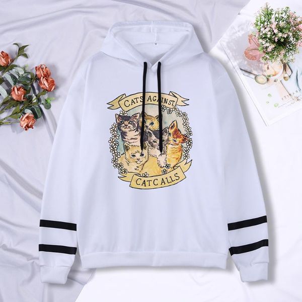men's hoodies & sweatshirts cat against the league print hoodie male vintage oversize hoody autumn casual loose sweatshirt stripe soft, Black
men's hoodies & sweatshirts cat against the league print hoodie male vintage oversize hoody autumn casual loose sweatshirt stripe soft, Black