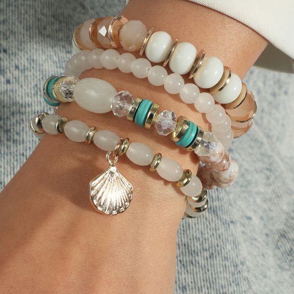 crystal bracelet national storm simia elastic rope women's multiple beaded scallops, Black
crystal bracelet national storm simia elastic rope women's multiple beaded scallops, Black