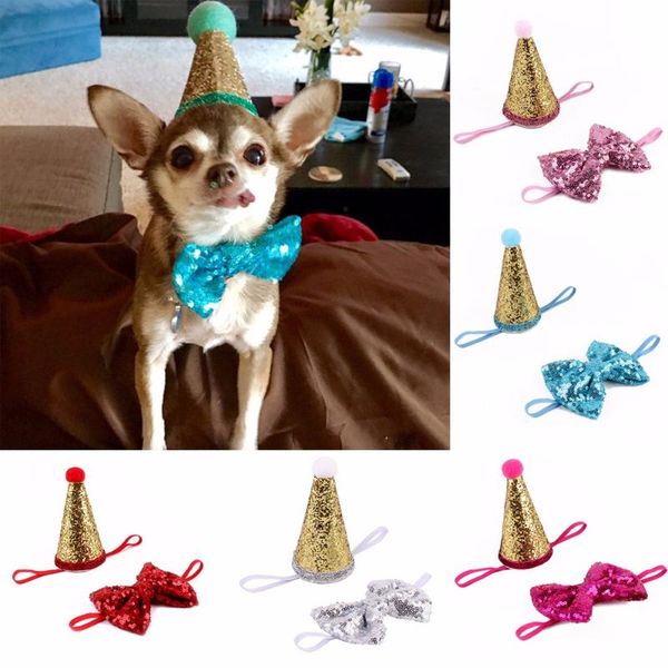 dog apparel 2pcs/set sequin birthday pet cat cap+bowknot tie costume headwear accessory bowtie collar gentlemen lady style unisex
dog apparel 2pcs/set sequin birthday pet cat cap+bowknot tie costume headwear accessory bowtie collar gentlemen lady style unisex