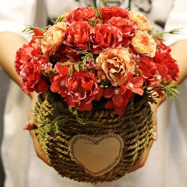 decorative flowers & wreaths 1pc 30cm fake tea rose silk flower fall peony artificial plastic for wedding home accessories decoration room d
decorative flowers & wreaths 1pc 30cm fake tea rose silk flower fall peony artificial plastic for wedding home accessories decoration room d