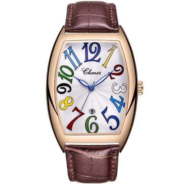 wristwatches men's watch luxury chenxi brand tonneau quartz leather waterproof watches business fashion date male clock relogio masculi, Slivery;brown
wristwatches men's watch luxury chenxi brand tonneau quartz leather waterproof watches business fashion date male clock relogio masculi, Slivery;brown