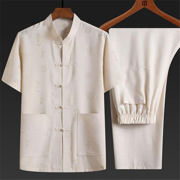 men's tracksuits chinese costumes clothing set man oriental 2 pieces tai chi uniforms short sleeve casual traditional arrival, Gray
men's tracksuits chinese costumes clothing set man oriental 2 pieces tai chi uniforms short sleeve casual traditional arrival, Gray