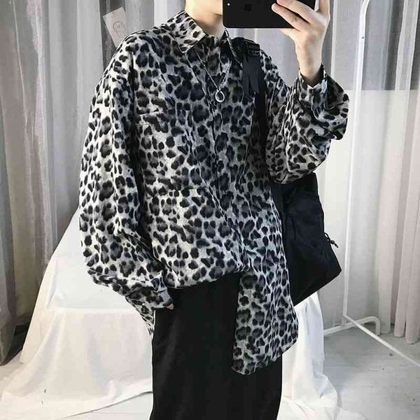 men's casual shirts loose leopard printed long sleeve shirt fashion camisa social masculina streetwear clothes french cuff -xl v8, White;black
men's casual shirts loose leopard printed long sleeve shirt fashion camisa social masculina streetwear clothes french cuff -xl v8, White;black