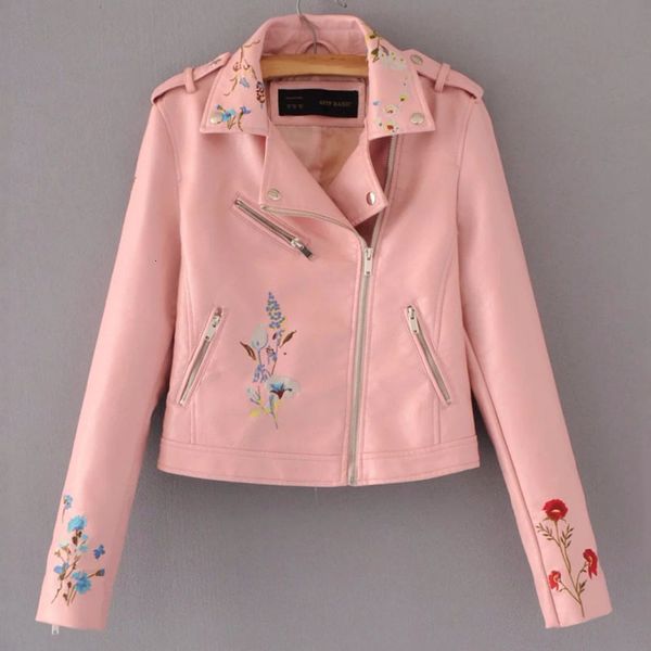 Women's Jackets Embroidery female autumn Korean version of the lapel locomotive PU leather short-sleeved jacket Yellow pink Coat 201014 28BD, Black;brown
Women's Jackets Embroidery female autumn Korean version of the lapel locomotive PU leather short-sleeved jacket Yellow pink Coat 201014 28BD, Black;brown