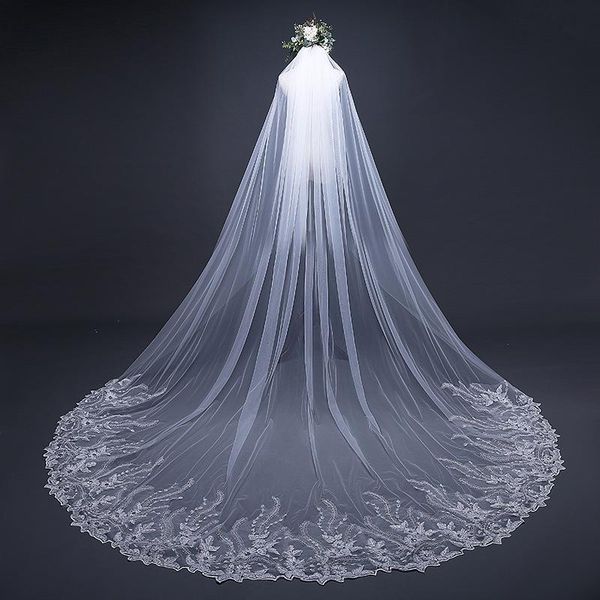 bridal veils 2021 fashion lace 3 meter long cathedral wedding veil edge with comb veu de noiva longo, Black
bridal veils 2021 fashion lace 3 meter long cathedral wedding veil edge with comb veu de noiva longo, Black