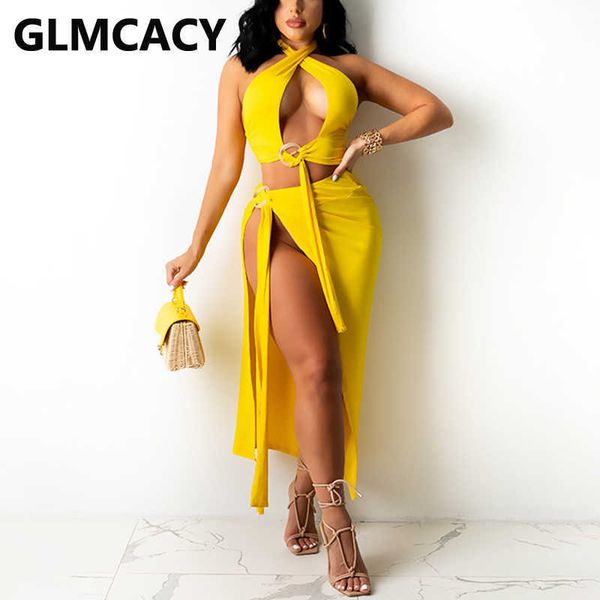 halter backeless bandage party club dress high slit maxi dress 210702, Black;gray
halter backeless bandage party club dress high slit maxi dress 210702, Black;gray