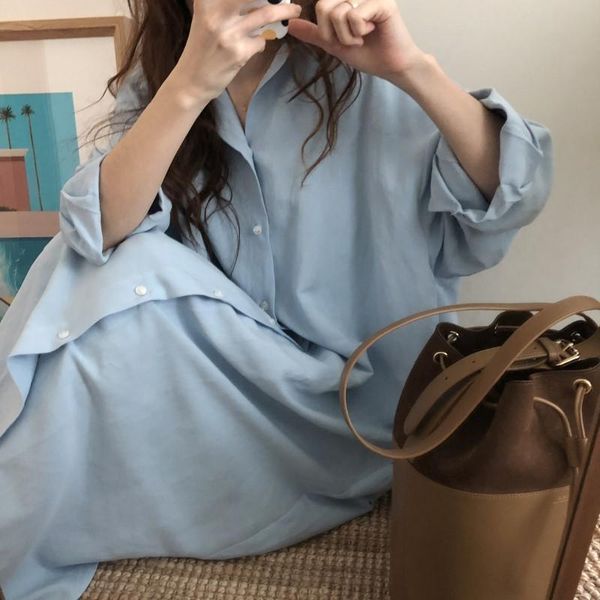 casual dresses summer shirt dress oversize long beach women maxi cotton white boho loose robe longue 2021, Black;gray
casual dresses summer shirt dress oversize long beach women maxi cotton white boho loose robe longue 2021, Black;gray