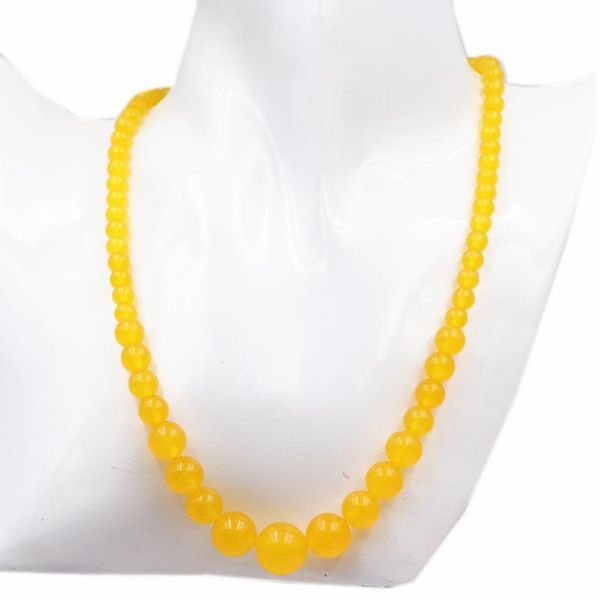 chokers yellow jades strand necklaces natural stone necklace for women round beads 6-14mm chain chalcedony choker jewelry 18" a670, Golden;silver
chokers yellow jades strand necklaces natural stone necklace for women round beads 6-14mm chain chalcedony choker jewelry 18" a670, Golden;silver