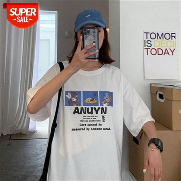 hong kong style loose printed short-sleeved t-shirt female new japanese trend student round neck clothes #o89m, White
hong kong style loose printed short-sleeved t-shirt female new japanese trend student round neck clothes #o89m, White